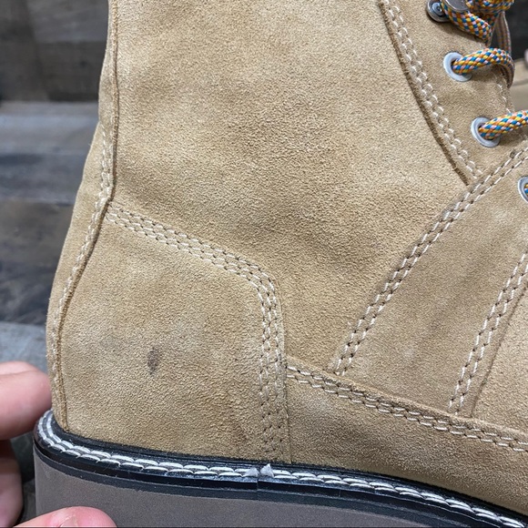 Hunter Commando Womens Tan Suede Boots Size 10 - Picture 8 of 9